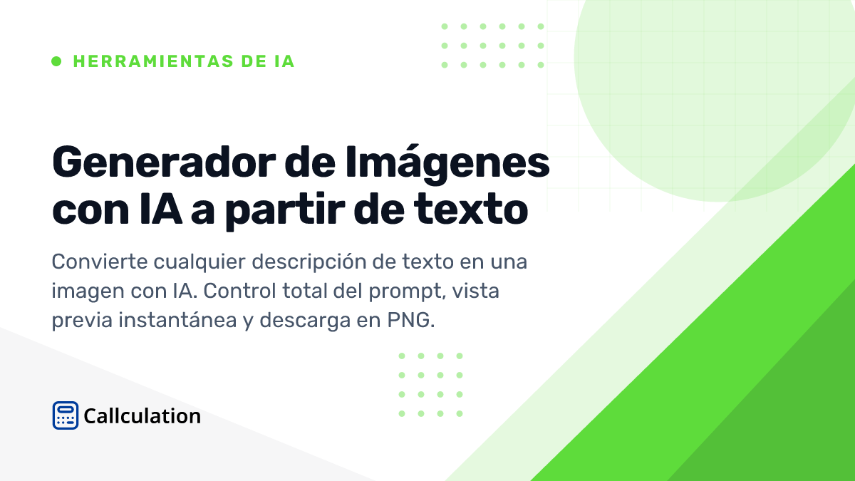 Generador de Imágenes con IA Gratis | Callculation